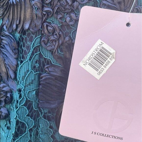 JS Collection Cocktail Dress Soutache Short Sleeve Boat Neck Midi Womens 4 NEW - Picture 3 of 5